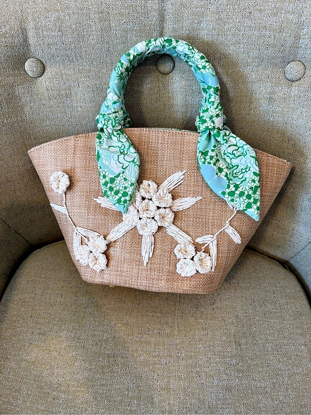 Lilly Pulitzer GWP Panama Straw Bag Mint Condition Burst Of Joy NEW